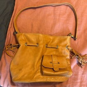 Leather unbranded bag, super cute!